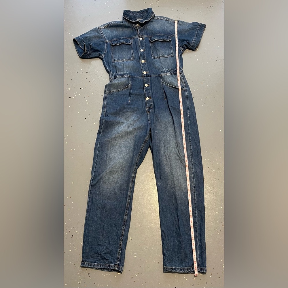 Free People Marci Denim Jumpsuit - Picture 10 of 12